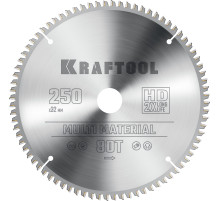 KRAFTOOL Multi Material, 250 х 32 мм, 80Т, пильный диск по алюминию (36953-250-32)