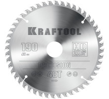 KRAFTOOL Precision, 190 х 30 мм, 48Т, пильный диск по дереву (36952-190-30)