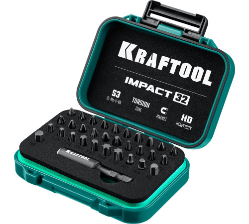 KRAFTOOL Impact-32, 32 шт, набор ударных бит (26066-H32) купить  в Сочи