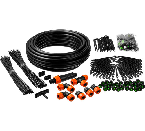 GRINDA 1/2″, 18 м, шланг магистральный, площадь полива 18 кв м, расход воды 4л/ч на раст, на 60 раст, система капельного полива (425270-60) купить  в Сочи