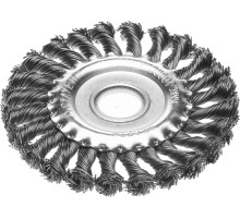 STAYER 125 мм, жгутированная стальная проволока 0.5 мм, щетка дисковая для УШМ, Professional (35120-125)