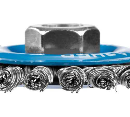 ЗУБР 100 мм, жгутированная стальная проволока 0.5 мм, щетка дисковая для УШМ, Профессионал (35192-100) купить  в Сочи