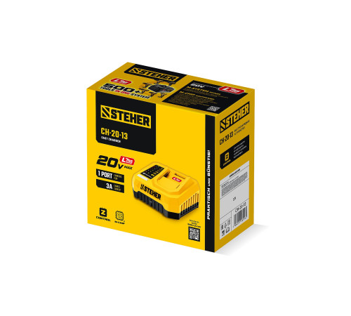 STEHER 20 В, 1 порт, 1 х 3 А, зарядное устройство для LMS АКБ (CH-20-13) купить в Сочи STEHER 20 В, 1 порт, 1 х 3 А, зарядное устройство для LMS АКБ (CH-20-13) купить в Сочи