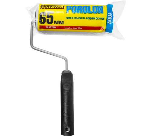 STAYER ПОРОЛОН, 44 х 150 мм, бюгель 6 мм, ворс 2 мм, для водоэмульсионных, акриловых красок и эмали, малярный валик (0360-14) купить  в Сочи
