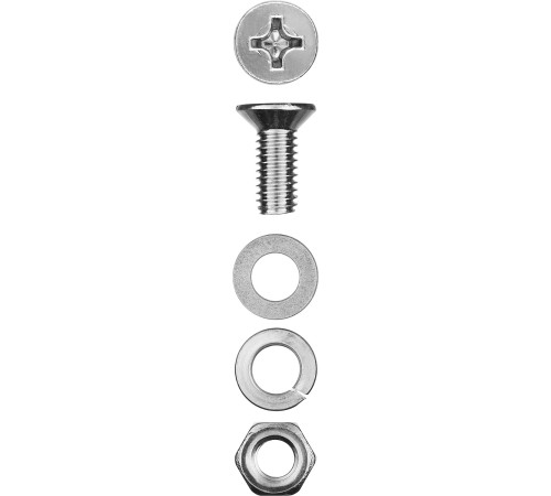 ЗУБР DIN 965, M4 х 16 мм, цинк, 30 шт, винт с гайкой и шайбами (303456-04-016) купить  в Сочи