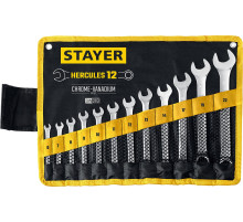 STAYER HERCULES, 12 шт, 6 - 22 мм, набор комбинированных гаечных ключей, Professional (27081-H12)