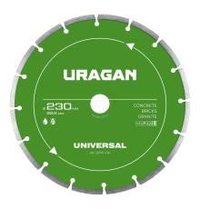 URAGAN UNIVERSAL 230 мм, диск алмазный отрезной сегментный (36705-230)