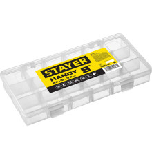 STAYER HANDY-9, 230 x 120 x 35 мм, (9″), пластиковый органайзер с 18 ячейками (38051-09)