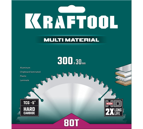 KRAFTOOL Multi Material, 300 х 30 мм, 80Т, пильный диск по алюминию (36953-300-30) купить в Сочи KRAFTOOL Multi Material, 300 х 30 мм, 80Т, пильный диск по алюминию (36953-300-30) купить в Сочи