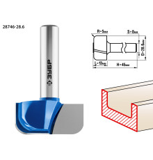 ЗУБР 28.6 x 13 мм, радиус 5 мм, фреза пазовая фасонная №7, Профессионал (28746-28.6)