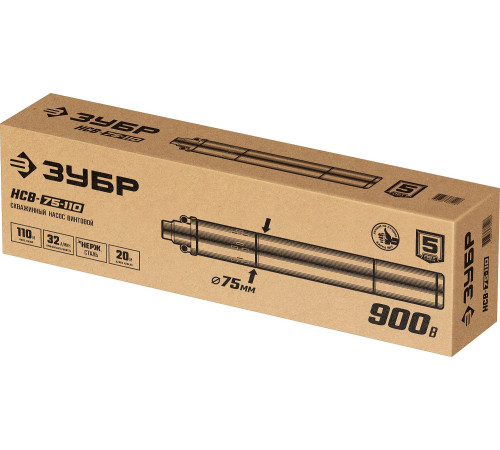 ЗУБР 900 Вт, 110 м напор, скважинный насос винтовой, корпус из нержавеющей стали (НСВ-75-110) купить  в Сочи ЗУБР 900 Вт, 110 м напор, скважинный насос винтовой, корпус из нержавеющей стали (НСВ-75-110) купить  в Сочи