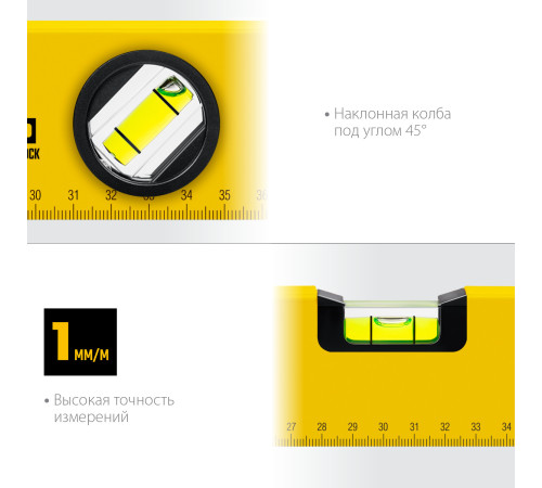 STAYER STANDARD, 1000 мм, с линейкой, уровень (3460-100) купить  в Сочи