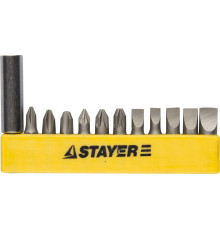 STAYER 12 шт, набор бит с адаптером (2609-H12)