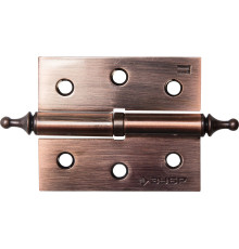 ЗУБР 75 х 63 х 2.5 мм, разъемная, левая, цвет старая медь (AC), 2 шт, карточная петля (37605-075-6L)