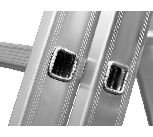 СИБИН 7 ступеней, со стабилизатором, алюминиевая, трехсекционная лестница (38833-07) купить  в Сочи