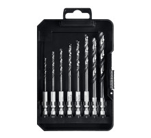 STAYER НЕХ-1/4″, 8 шт, набор сверл по металлу для винтовёртов и шуруповертов IMPACT READY (29603-H8)