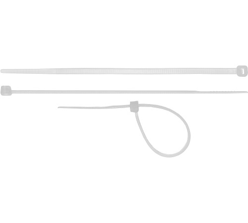 СИБИН ХС-Б, 4.8 x 500 мм, нейлон РА66, 100 шт, белые, хомуты-стяжки (3786-48-500) купить  в Сочи