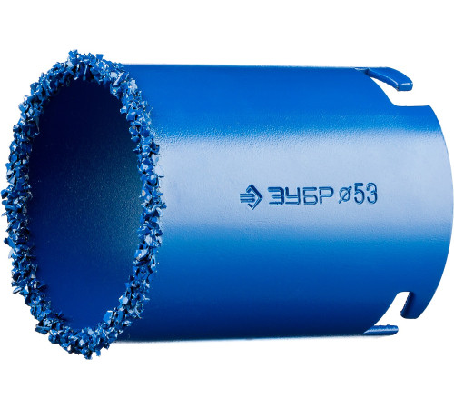 ЗУБР 53 мм, L 55 мм, карбид вольфрама, коронка кольцевая, Профессионал (33350-53) купить  в Сочи