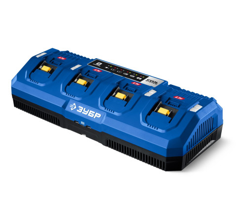 ЗУБР Turbo CHARGE, 20 В, 4 порта, 4 х 9 А, зарядное устройство для LMS АКБ, ПРОФЕССИОНАЛ (TC-20-4) купить  в Сочи