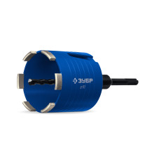 ЗУБР АСК d 82 мм (М16, рабочая глубина 75 мм, лазерная сварка), алмазная сегментная коронка для подрозетников, Профессионал (29875-82)