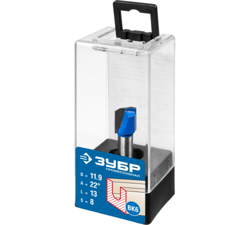 ЗУБР 11.9 x 13 мм, фреза пазовая фасонная №3, Профессионал (28742-11.9-22) купить  в Сочи