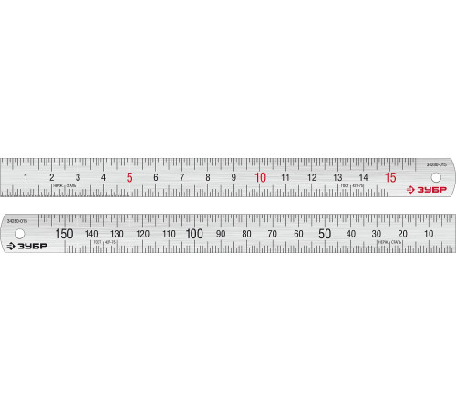 ЗУБР Про-15, длина 0.15 м, усиленная нержавеющая линейка, Профессионал (34280-015) купить  в Сочи