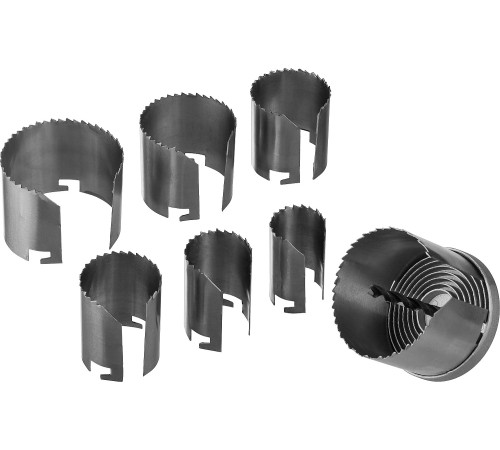 STAYER 7 шт, (26-32-38-45-50-56-64 х 42 мм), наборная кольцевая пила по дереву (2956-2) купить  в Сочи