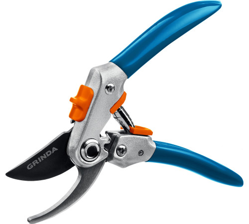 GRINDA P-51, 200 мм, закаленная сталь, шестерённая передача, двухкомпонентные рукоятки, покрытие ПВХ, плоскостной секатор, PROLine (423451) купить  в Сочи