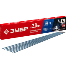 ЗУБР Д 2.0 х 300 мм, 1 кг в коробке, МР-3 рутиловый, электрод сварочный (40011-2.0)