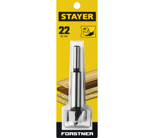 STAYER Forstner, 22 мм, ДСП, cверло Форстнера по дереву (29985-22) купить  в Сочи