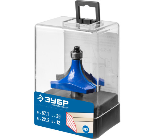 ЗУБР 57.1 x 29 мм, радиус 22 мм, фреза кромочная калевочная №1, Профессионал (28701-57.1) купить  в Сочи