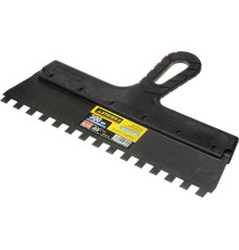 STAYER PROFlat, 300 мм, зуб 10 х 10 мм, пластиковая ручка, зубчатый, нержавеющий фасадный шпатель, Professional (1009-30-10)