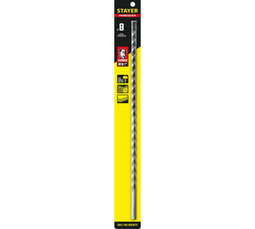 STAYER Hercules, 8 x 400 мм, cверло по бетону, Professional (2915-400-08) купить в Сочи STAYER Hercules, 8 x 400 мм, cверло по бетону, Professional (2915-400-08) купить в Сочи