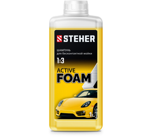STEHER ACTIVE FOAM, 1 л, шампунь для минимоек универсальный (76050-1) купить в Сочи STEHER ACTIVE FOAM, 1 л, шампунь для минимоек универсальный (76050-1) купить в Сочи