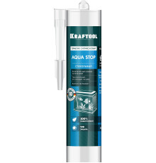 KRAFTOOL Aqua stop, 300 мл, черный, стекольный силиконовый герметик (41256-4)