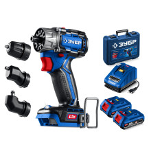 ЗУБР КОМПАКТ Комби #2, 20 В, 50 Н·м, 2 АКБ LMS (2 А·ч), бесщеточная модульная дрель-шуруповерт, кейс, ПРОФЕССИОНАЛ (DB-50-22-H3)