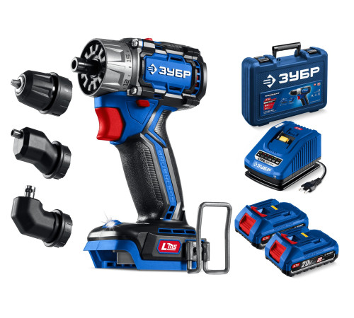 ЗУБР КОМПАКТ Комби #2, 20 В, 50 Н·м, 2 АКБ LMS (2 А·ч), бесщеточная модульная дрель-шуруповерт, кейс, ПРОФЕССИОНАЛ (DB-50-22-H3) купить  в Сочи