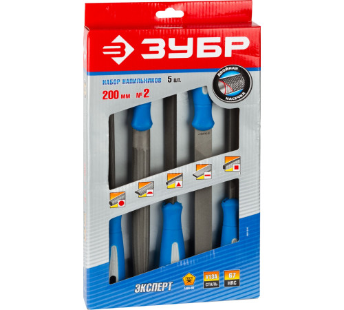 ЗУБР 200 мм, 5 предм, набор напильников, Профессионал (16651-20-H5) купить  в Сочи
