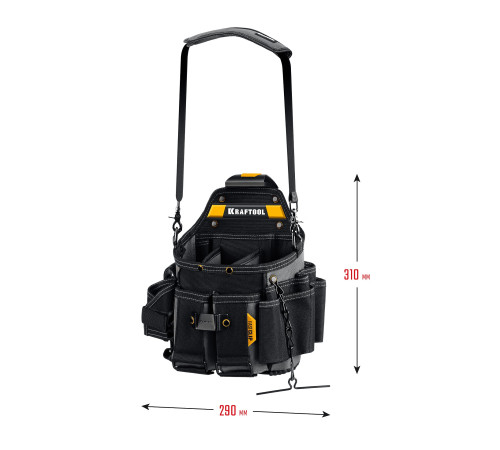 KRAFTOOL KPB-23 с быстросъёмным креплением FastClip, плечевой ремень, 23 кармана и петли, 290 х 310 мм, поясная сумка (38766) купить в Сочи KRAFTOOL KPB-23 с быстросъёмным креплением FastClip, плечевой ремень, 23 кармана и петли, 290 х 310 мм, поясная сумка (38766) купить в Сочи
