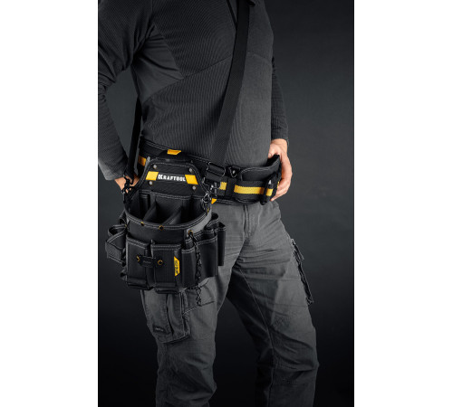 KRAFTOOL KPB-23 с быстросъёмным креплением FastClip, плечевой ремень, 23 кармана и петли, 290 х 310 мм, поясная сумка (38766) купить в Сочи KRAFTOOL KPB-23 с быстросъёмным креплением FastClip, плечевой ремень, 23 кармана и петли, 290 х 310 мм, поясная сумка (38766) купить в Сочи