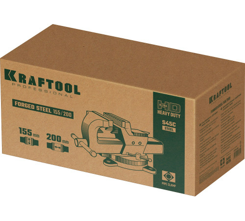 KRAFTOOL FORGE--155/200, с регулировкой компенсации люфта, кованые стальные тиски (32700-200) купить  в Сочи KRAFTOOL FORGE--155/200, с регулировкой компенсации люфта, кованые стальные тиски (32700-200) купить  в Сочи