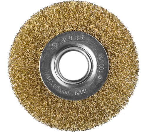 ЗУБР 100 мм, витая стальная латунированная проволока 0.3 мм, щетка дисковая для УШМ, Профессионал (35187-100) купить  в Сочи