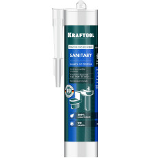KRAFTOOL SANITARY, 300 мл, прозрачный, санитарный силиконовый герметик (41255-2)