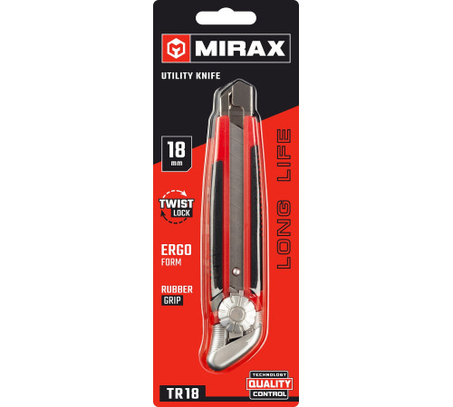 MIRAX 18 мм, нож обрезиненный с винтовым фиксатором (09128) купить в Сочи MIRAX 18 мм, нож обрезиненный с винтовым фиксатором (09128) купить в Сочи