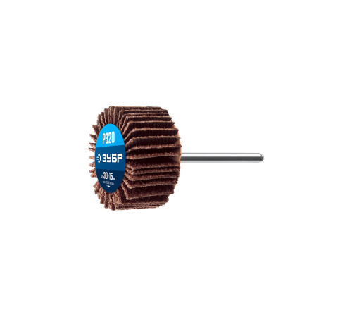 ЗУБР d 30 x 15 мм, P320, на шпильке d 3.2 мм, круг шлифовальный лепестковый, Профессионал (36600-320) купить  в Сочи