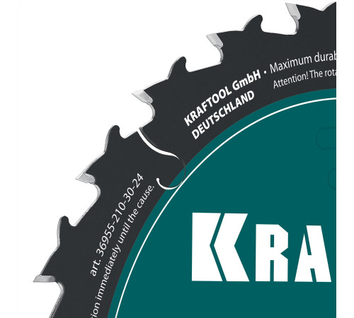 KRAFTOOL Slim wood cut 210 х 30 x 1.8 мм, 24Т, диск пильный по дереву, (36955-210-30-24) купить  в Сочи
