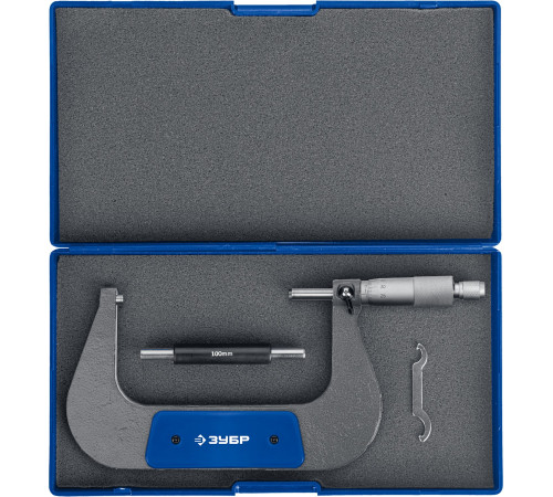 ЗУБР МК 125, 100 - 125 мм, гладкий механический микрометр, Профессионал (34480-125) купить  в Сочи