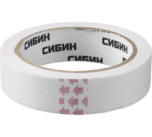 СИБИН 25 мм х 25 м, креповый, малярный скотч (12111-25) купить  в Сочи