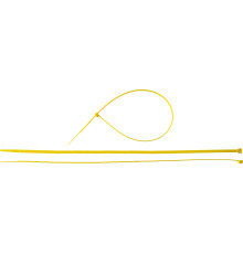 ЗУБР КС-Ж1, 4.8 x 400 мм, нейлон РА66, 100 шт, желтые, кабельные стяжки, Профессионал (309050-48-400)