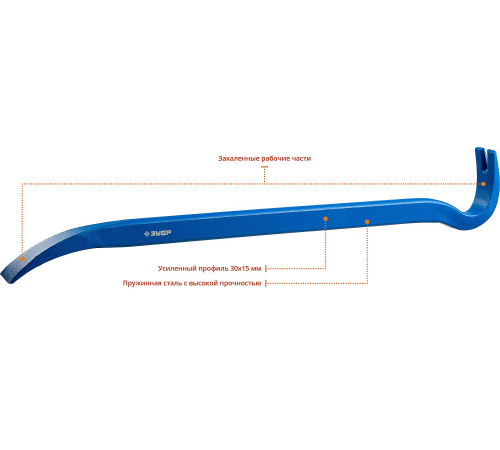 ЗУБР Титан, 600 мм, 30 х 15 мм, лом-гвоздодер, Профессионал (2165-60) купить  в Сочи